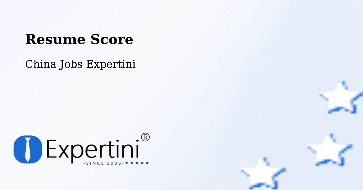 Resume Score & Job Description Match Tool – Bengbu - China Jobs Expertini